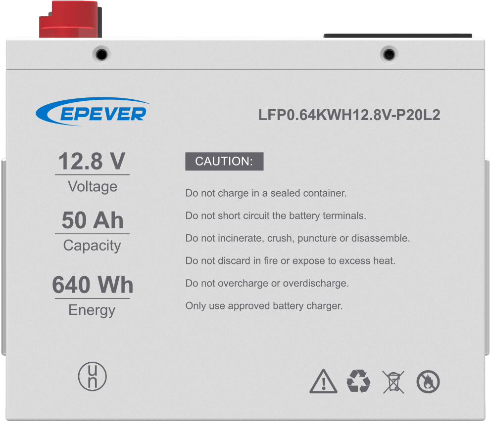 EPEVER EP-LFP1250 ΜΠΑΤΑΡΙΑ ΛΙΘΙΟΥ 0,64KWH 12V