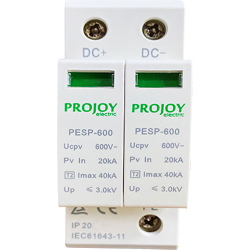 PROJOY PESP-600(Τ1+Τ2) 2P DC Surge Protector ΑΝΤΙΚΕΡΑΥΝΙΚΟ ΓΙΑ ΦΩΤΟΒΟΛΤΑΪΚΑ 