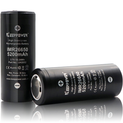 KEEPPOWER 26650 5200mAh ΕΠΑΝΑΦΟΡΤΙΖΟΜΕΝΗ ΜΠΑΤΑΡΙΑ ΛΙΘΙΟΥ